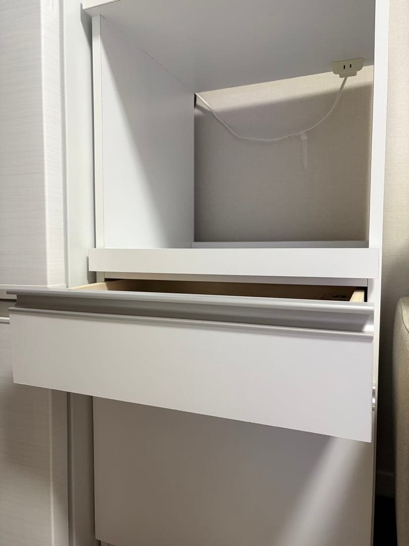 (期間限定出品)大川家具 レンジ台 食器棚 キッチンボード レンジラック 幅48