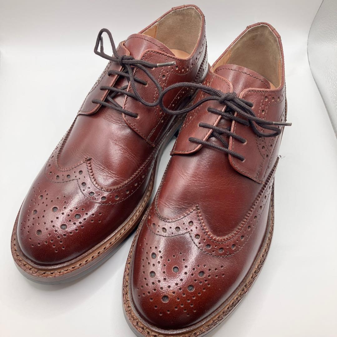 リ*ウ様 ☆新品☆ WALLSALL ウィングチップレザーシューズ WINE 4