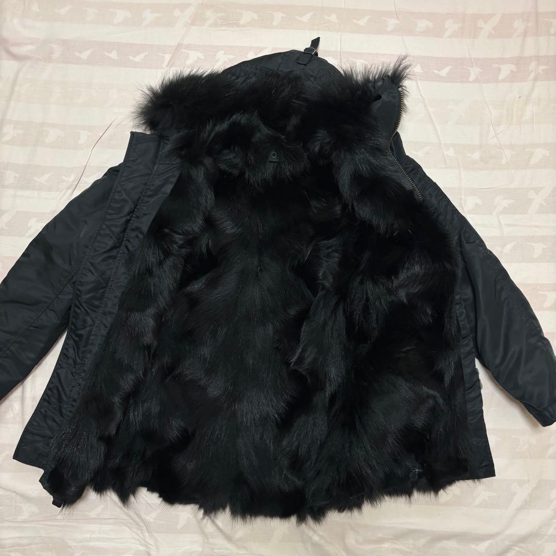 超希少モデル wjk 総裏フォックスファー リアルファー N-3B 黒　サイズM