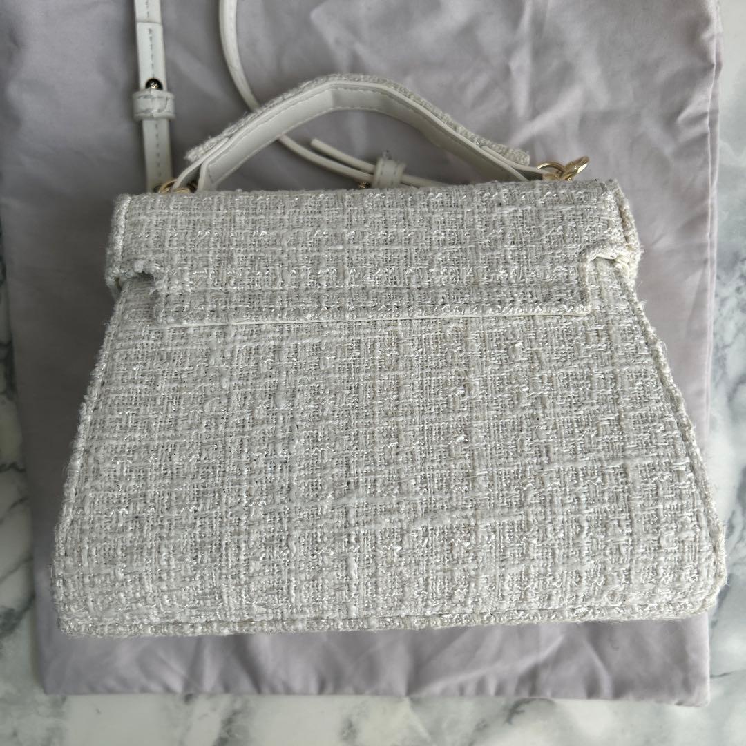 ツイードビジュースタッズポシェット