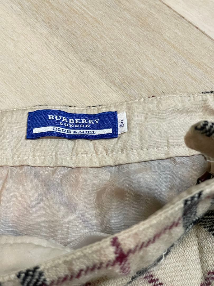 Burberry Blue label ノバチェック フレアスカート 36