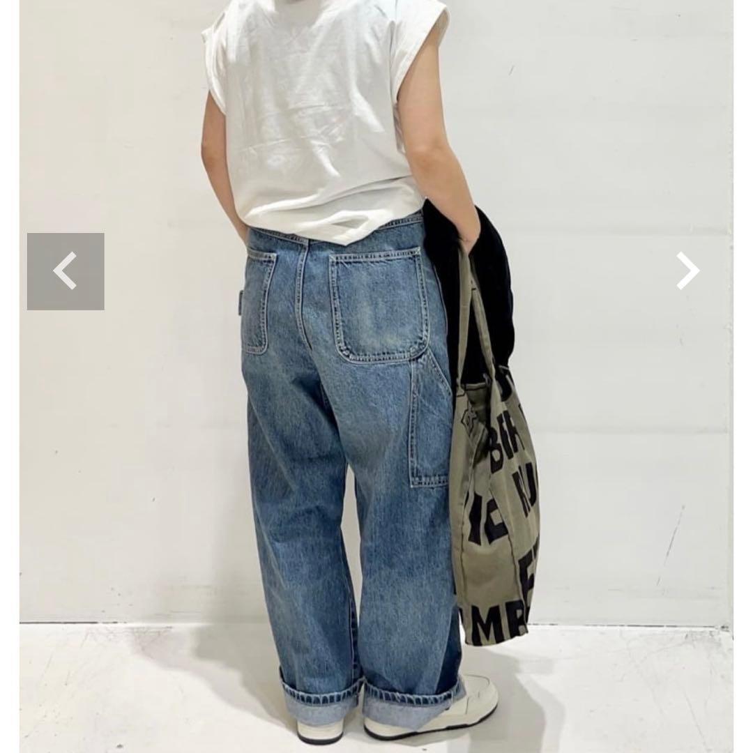 RNA ⿻ ワークパンツ チノパンツ ルーズ ベルト付 ペインターパンツ 秋