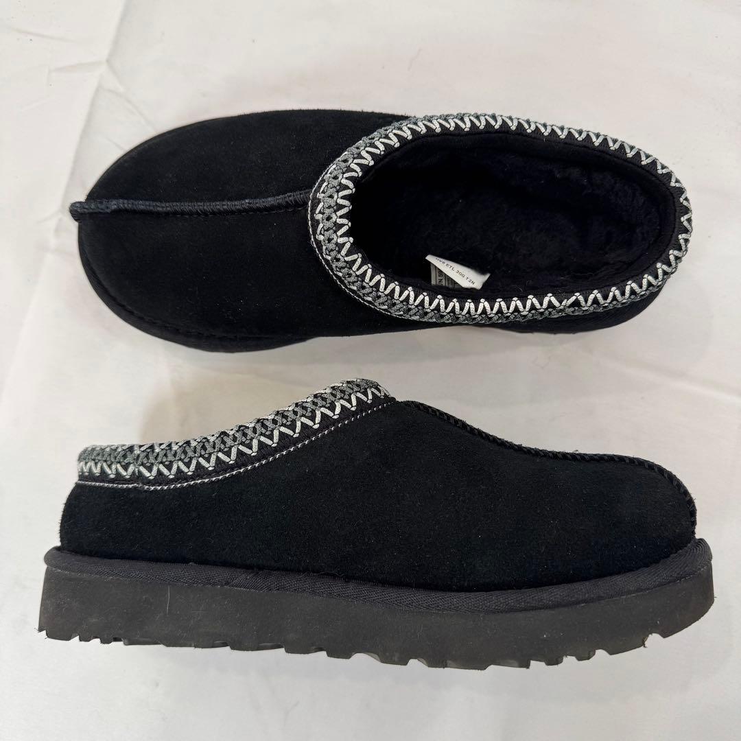 美品 UGG スエード スリッポン タスマン スリッパ ブラック 23cm