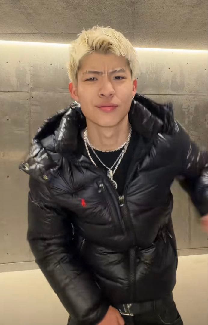 リュウダイ着用　ポロラルフローレン　光沢ブラックダウンジャケット Sサイズ