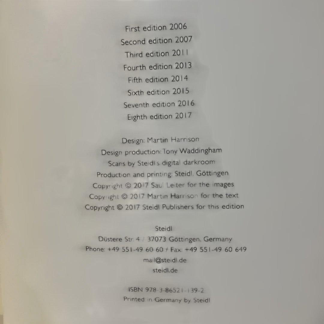 SAUL LEITER Early Color 写真集