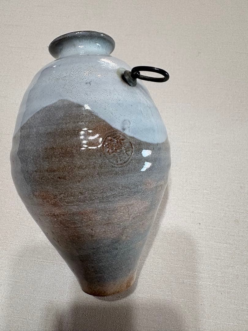 茶道具　萩焼「ちまき掛花入」十二代　坂倉新兵衛造　共箱あり