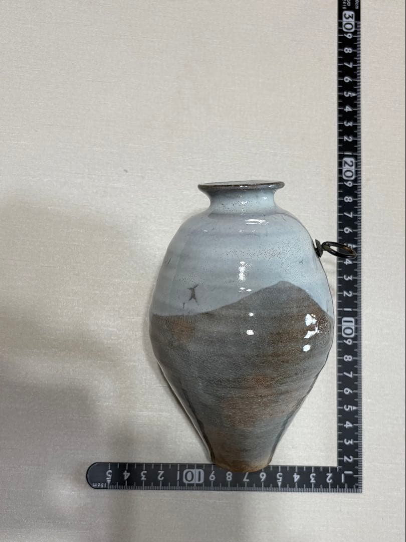 茶道具　萩焼「ちまき掛花入」十二代　坂倉新兵衛造　共箱あり