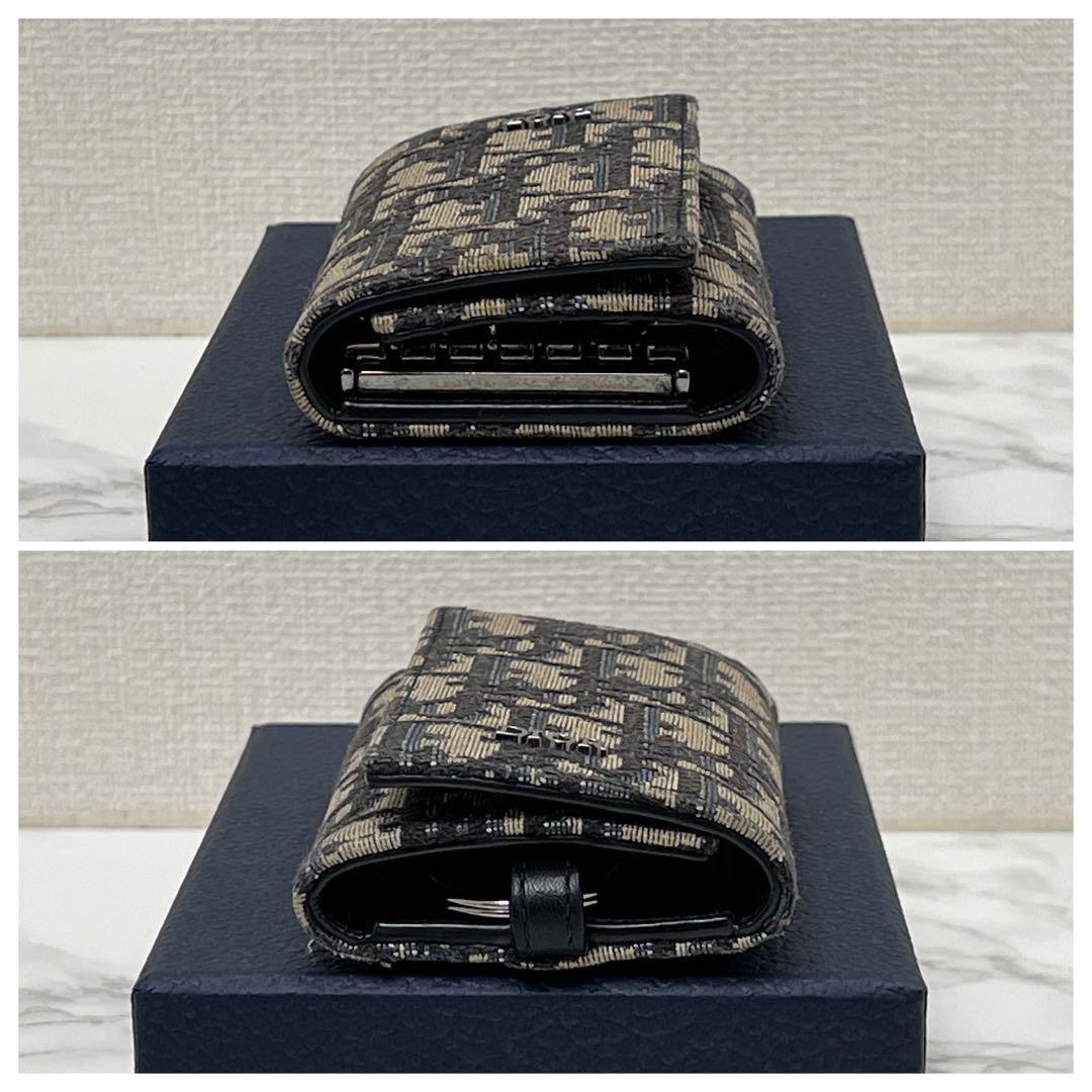 ディオール キーケース オブリーク ジャカード 現行品 ベージュ/ブラック