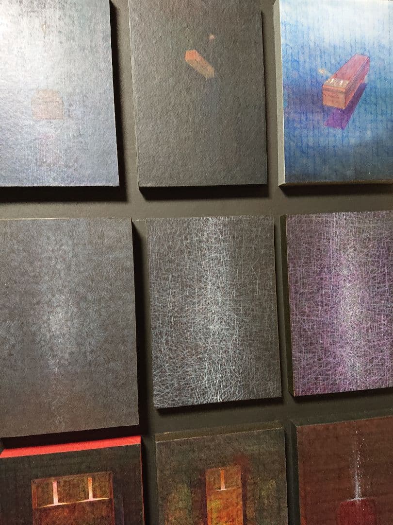 日本画家堤進の平面ポップアート 作品 。ミクストメディア。蝶と棺