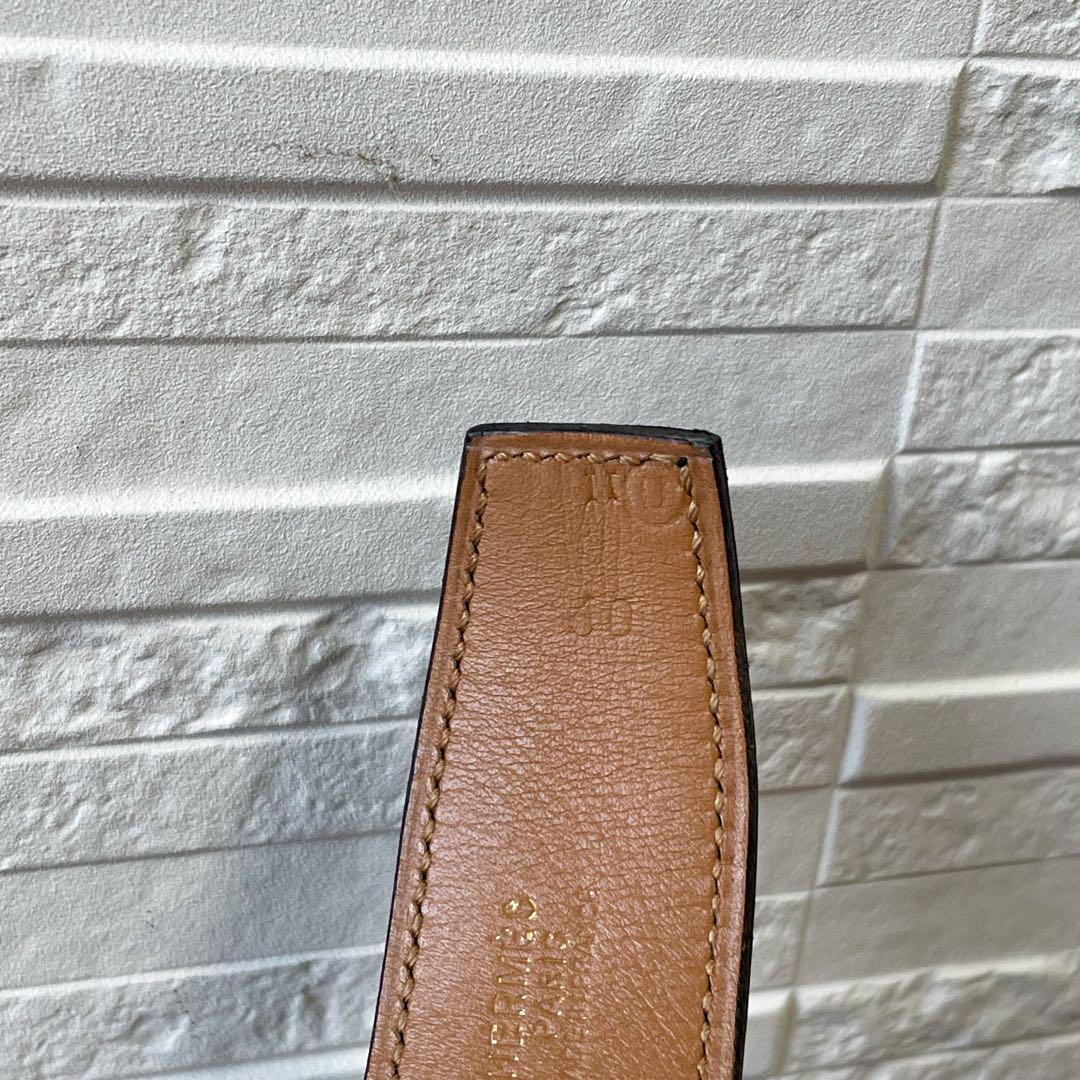 良品 エルメス ケリー ベルト レザー ゴールド 金具 ターンロック