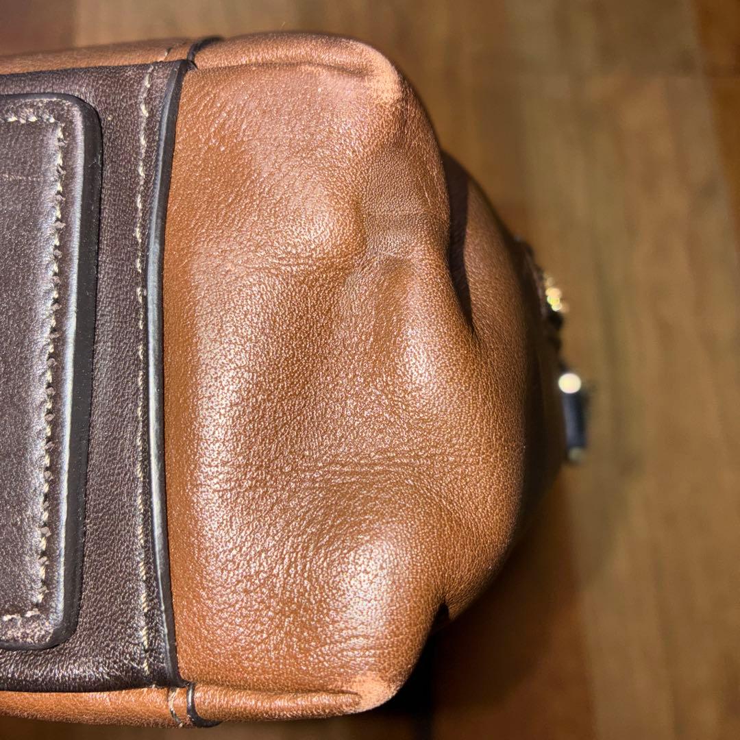 TUMI ブラウン レザー ビジネスバッグ