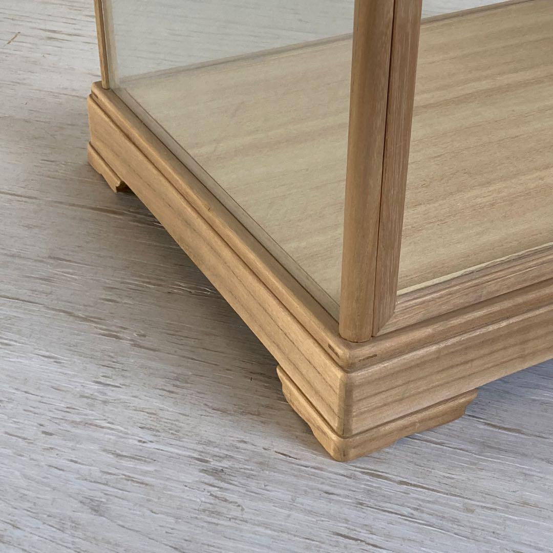 古い木製 ガラスケース 2段 ショーケース 展示ケース パンケース 店舗什器