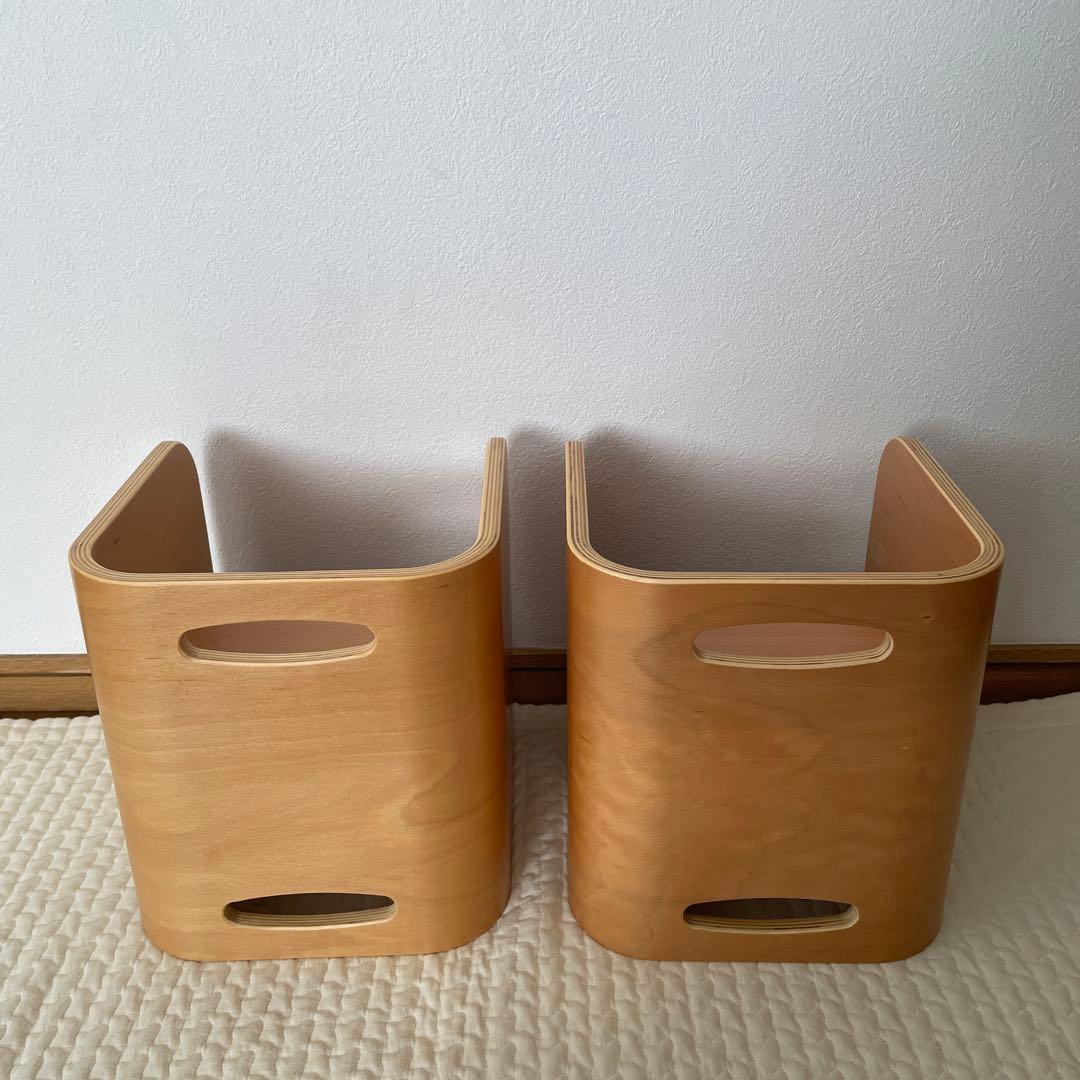 ＊美品＊HOPPL ホップル コロコロチェア 木製 キッズチェア 2脚セット