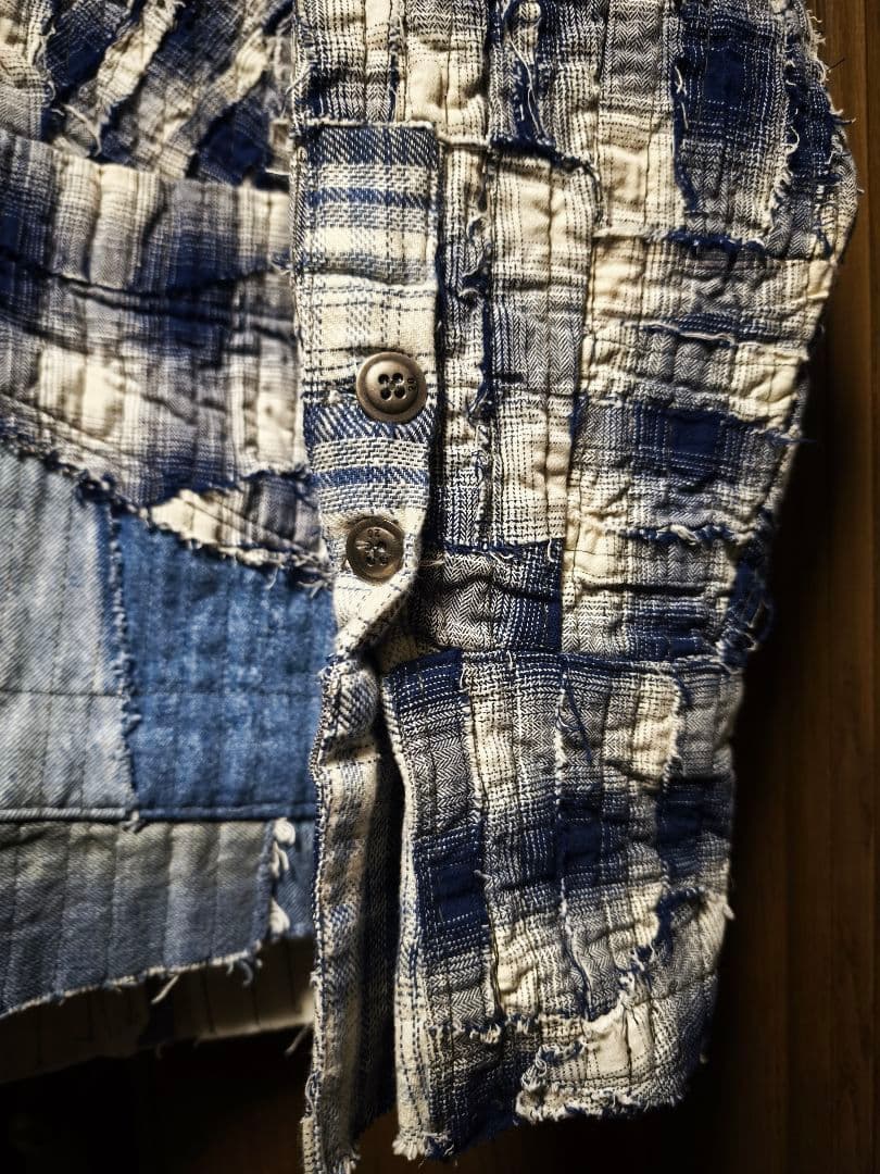 GREG LAUREN 再構築　ドッキング　チェックシャツジャケット　サイズ2