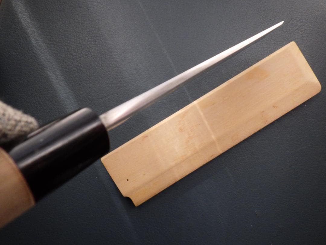 ザ*ロ様 東型薄刃包丁★正義作★本水牛天然木柄★㊨手研ぎ済み・堺打刃物▲記名有▲