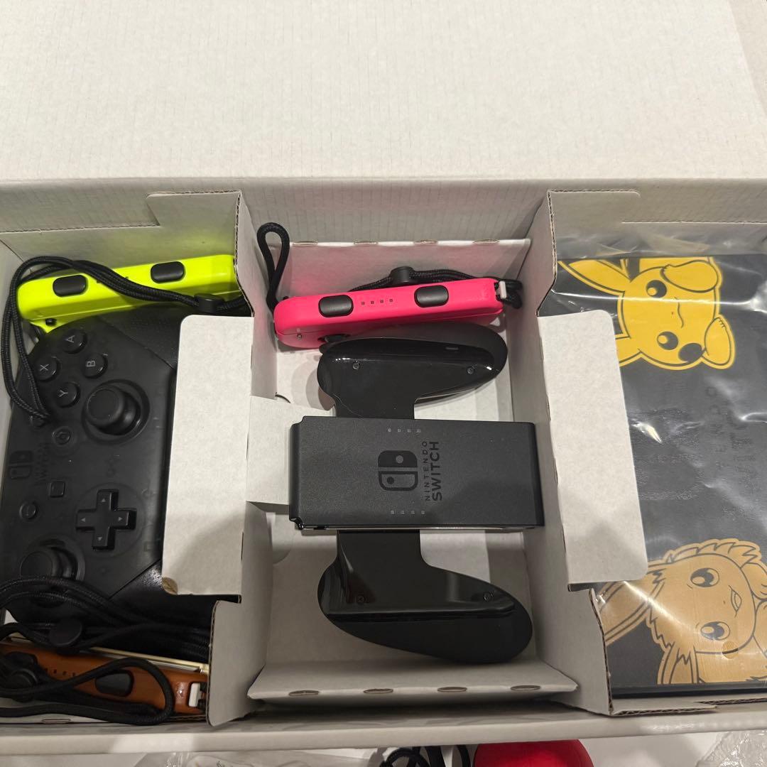 全て純正 SDカード付き Switch ピカチュウセット 任天堂 付属品完備