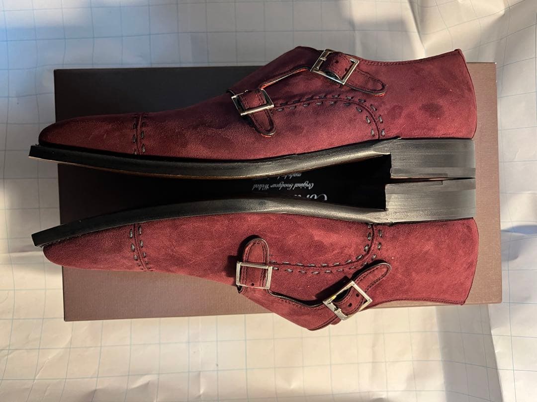 特価　新品　綺麗なワインレッド　ダブルモンク　スペイン　Cordwainer