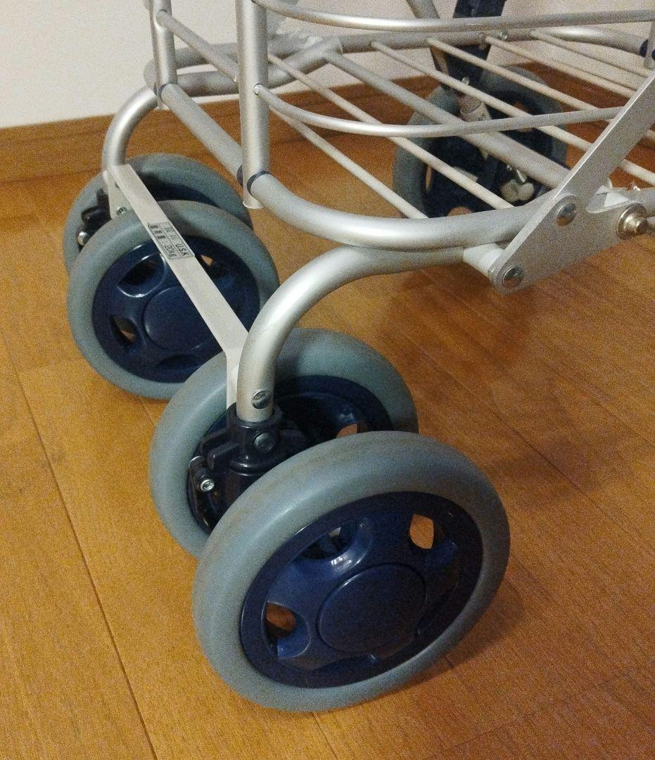 ユーバ産業 シルバーカー ワイヤーカート ブレーキ無 メッシュ紺