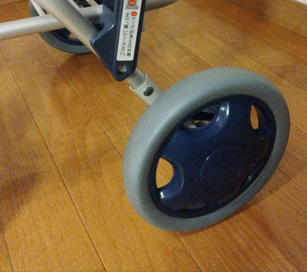 ユーバ産業 シルバーカー ワイヤーカート ブレーキ無 メッシュ紺