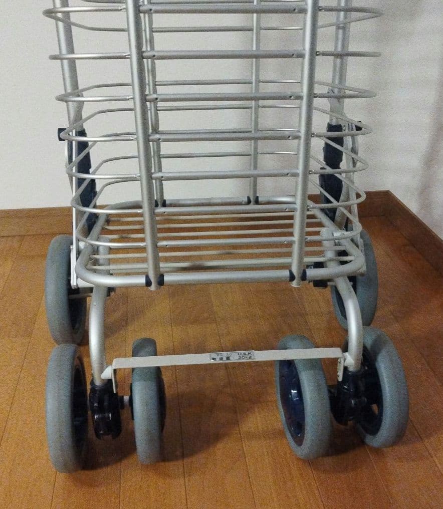 ユーバ産業 シルバーカー ワイヤーカート ブレーキ無 メッシュ紺