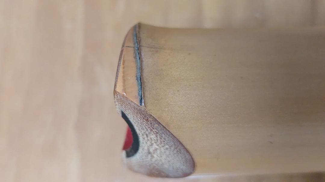 コ*ん様 尺八 二本継ぎ地無し 有聲1.8（D）　１尺８寸　５孔　REIZAN