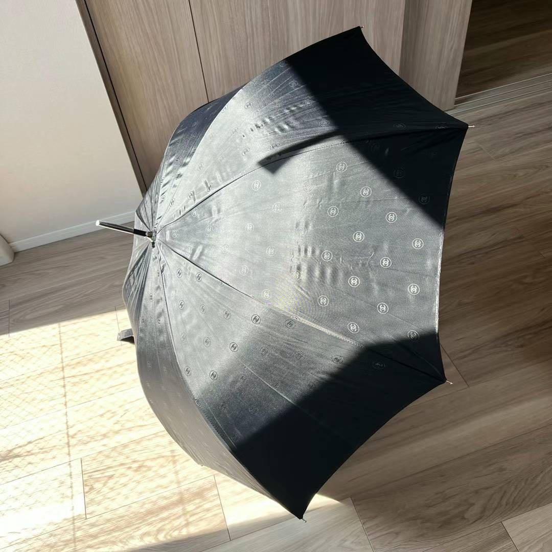 【新品未使用】シャネルCHANEL 長傘90センチ　ココマーク　ブラック　黒柄