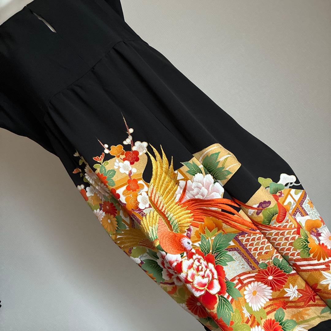 留袖リメイク ボレロ付きワンピース