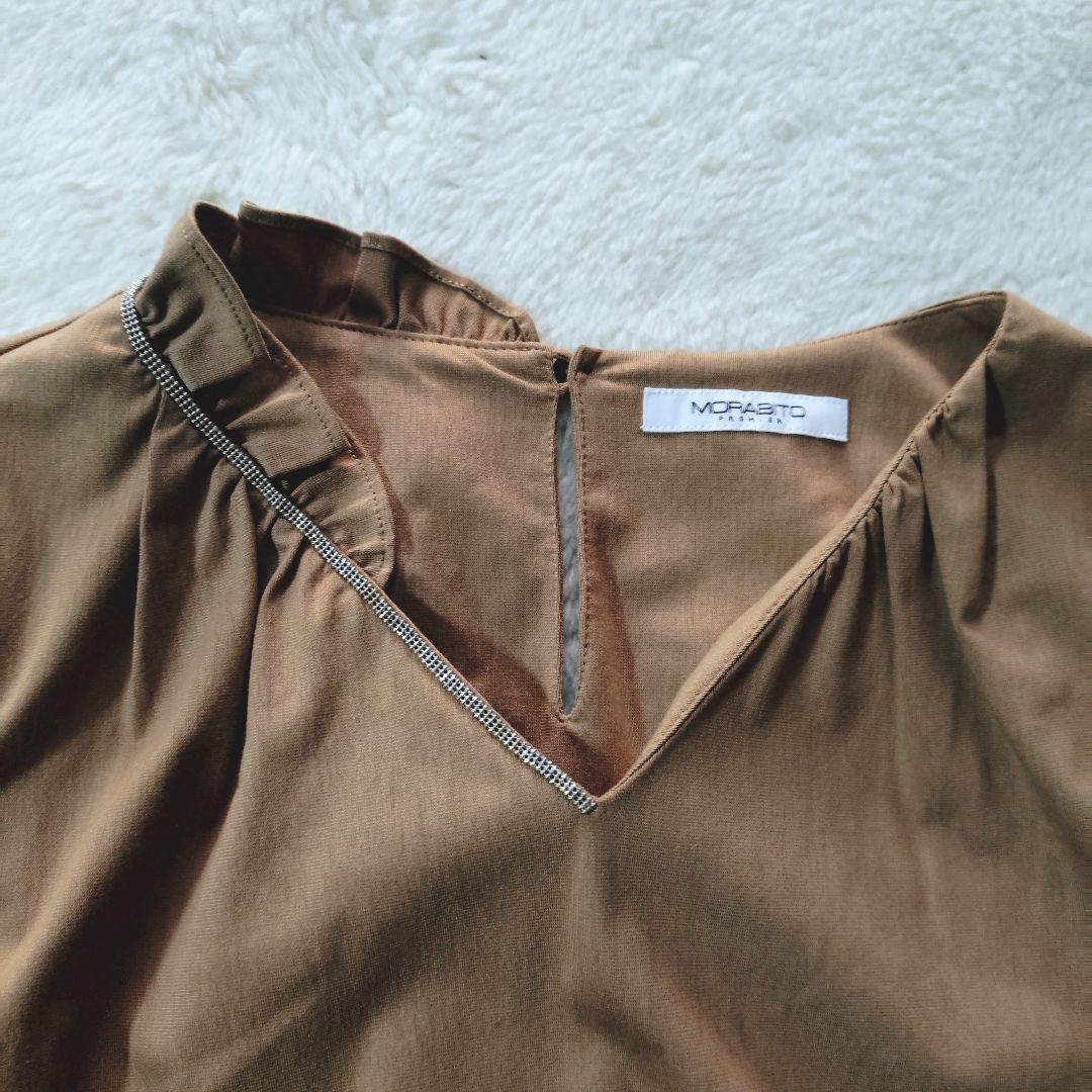 極美品 近年物 MORABITO アシンメトリー ブラウス 38 定価9万円弱