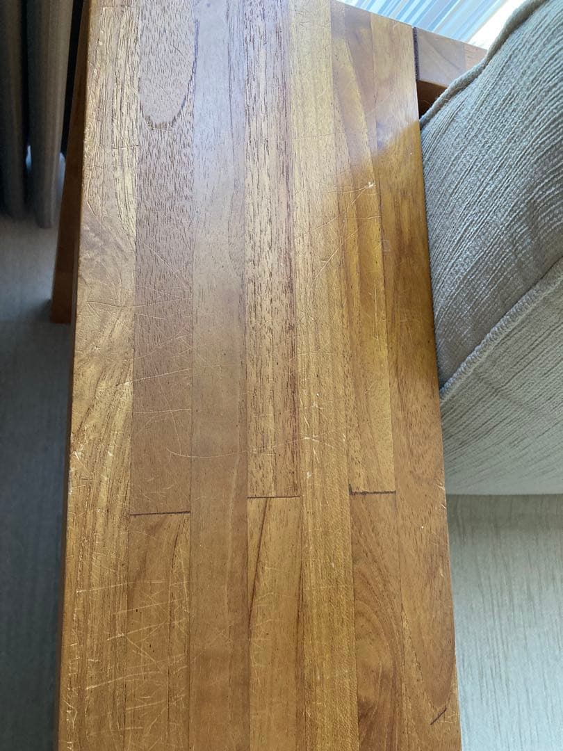 スキャンテーク　ソファ チーク材　2.5人掛けソファ