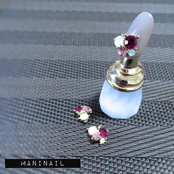 ▶︎ネイルパーツ/ビジュー/フラワーピンク/P-26