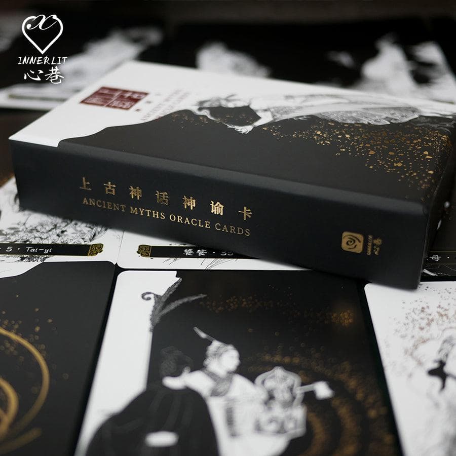 【正規品オラクルカード】墨絵×金箔の静かな美しさ✨幽玄な天空と古代神話のオラクル