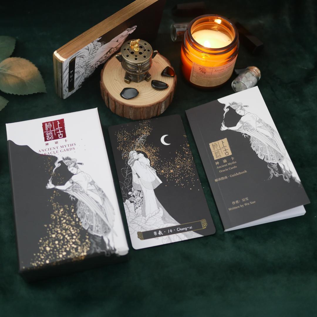 【正規品オラクルカード】墨絵×金箔の静かな美しさ✨幽玄な天空と古代神話のオラクル