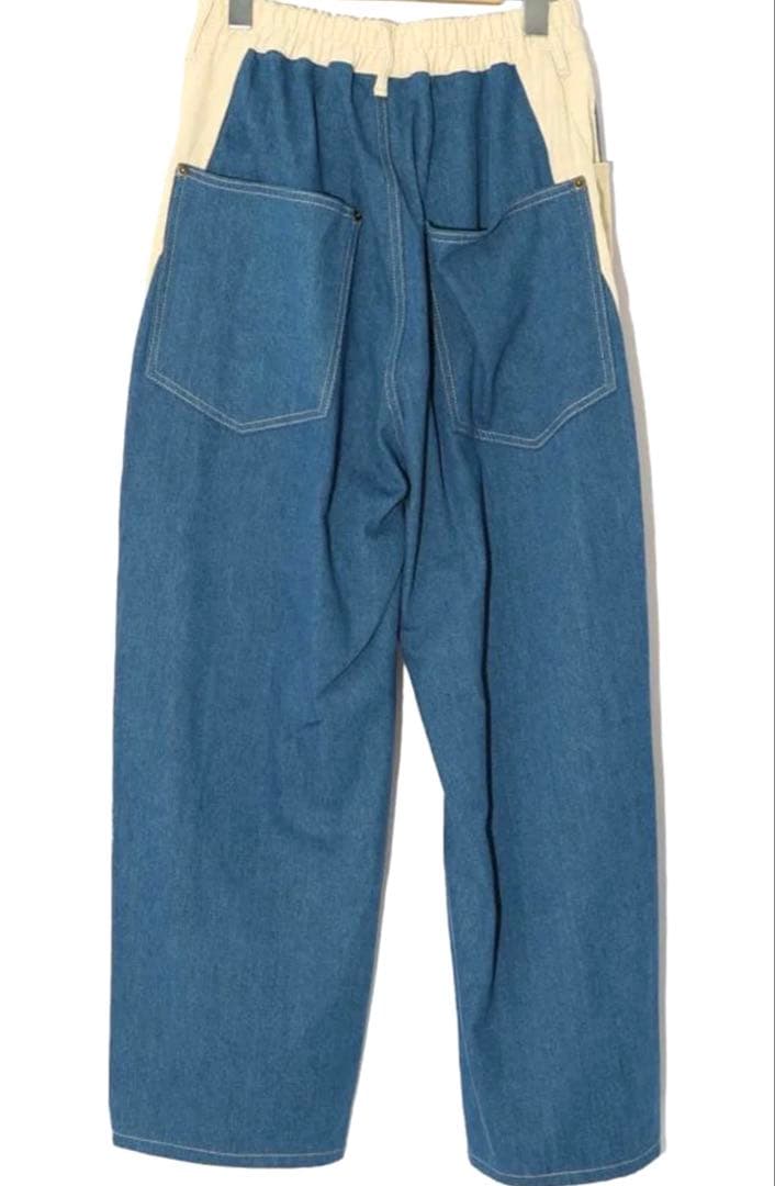 ScoLar 25周年アニバーサリー 細コール×デニム切替プレミアムパンツ