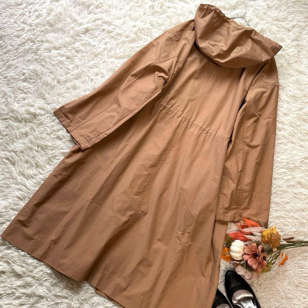 極美品イネド　ロングモッズコート スプリングコート　ドロスト　ギャザー(9)