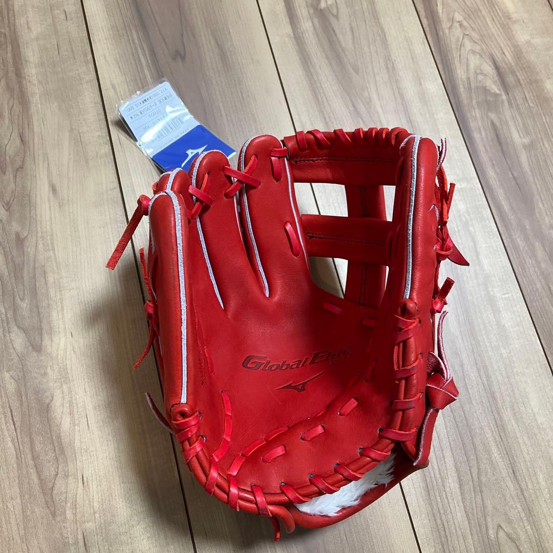 軟式グローブ ミズノ　少年　グローブ　赤