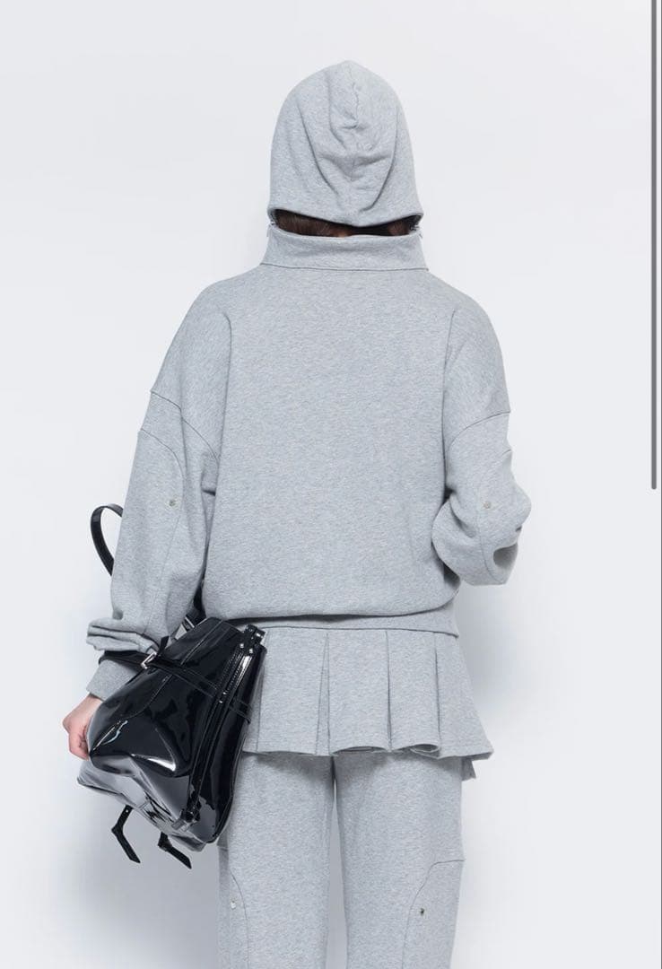 トップス S w zip hoodie long theredthread gray