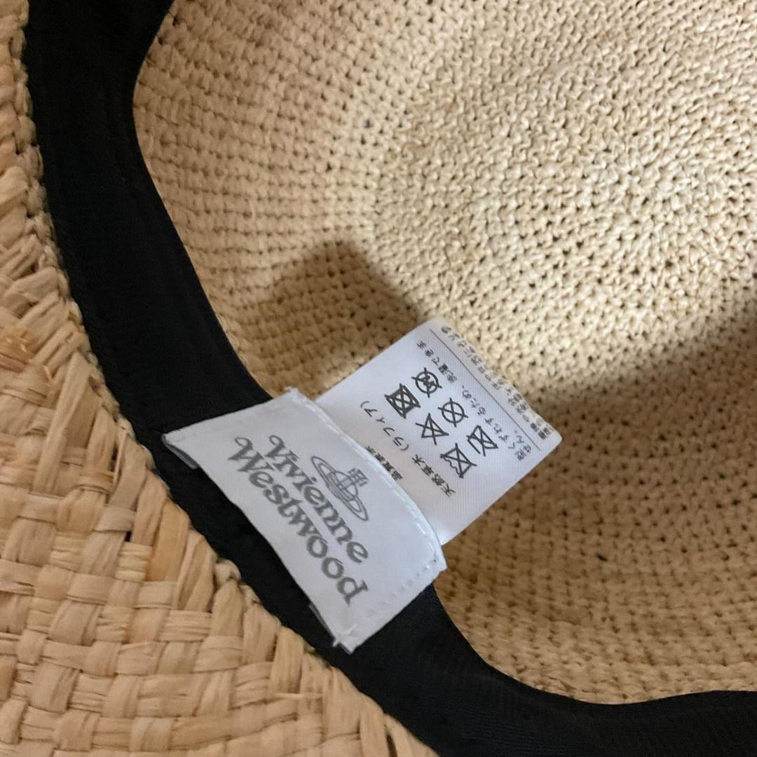超美品　ヴィヴィアンウエストウッド　麦わら帽子　ボタニカル　ピン付き　ハット