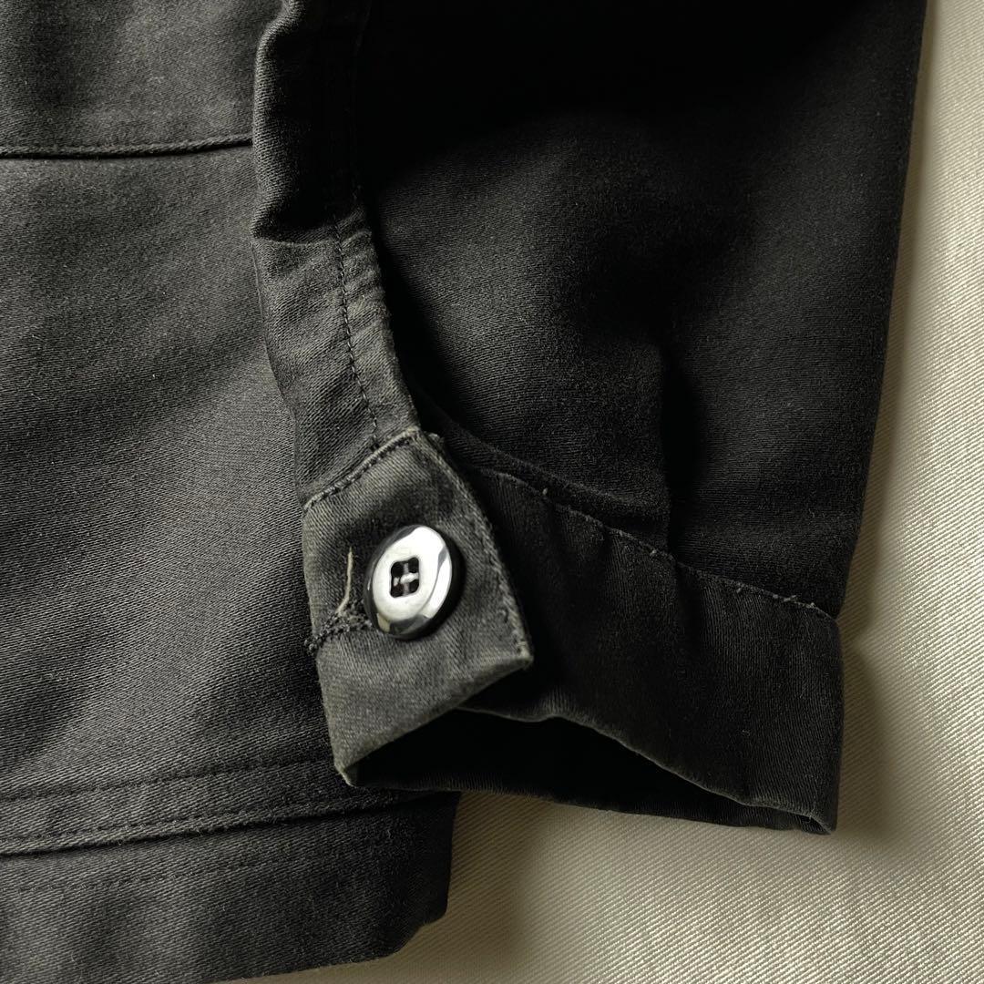 ん*か様 ブラックモールスキンフレンチワークジャケット ユーロワークj46