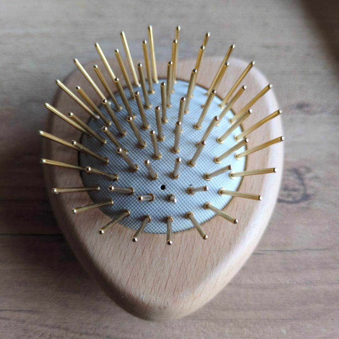 【未使用品】プレミアム FOX カッサ ウッド ミニハート ヘアブラシ