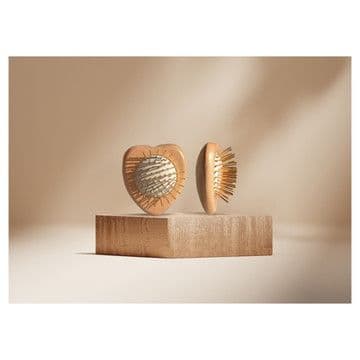 【未使用品】プレミアム FOX カッサ ウッド ミニハート ヘアブラシ