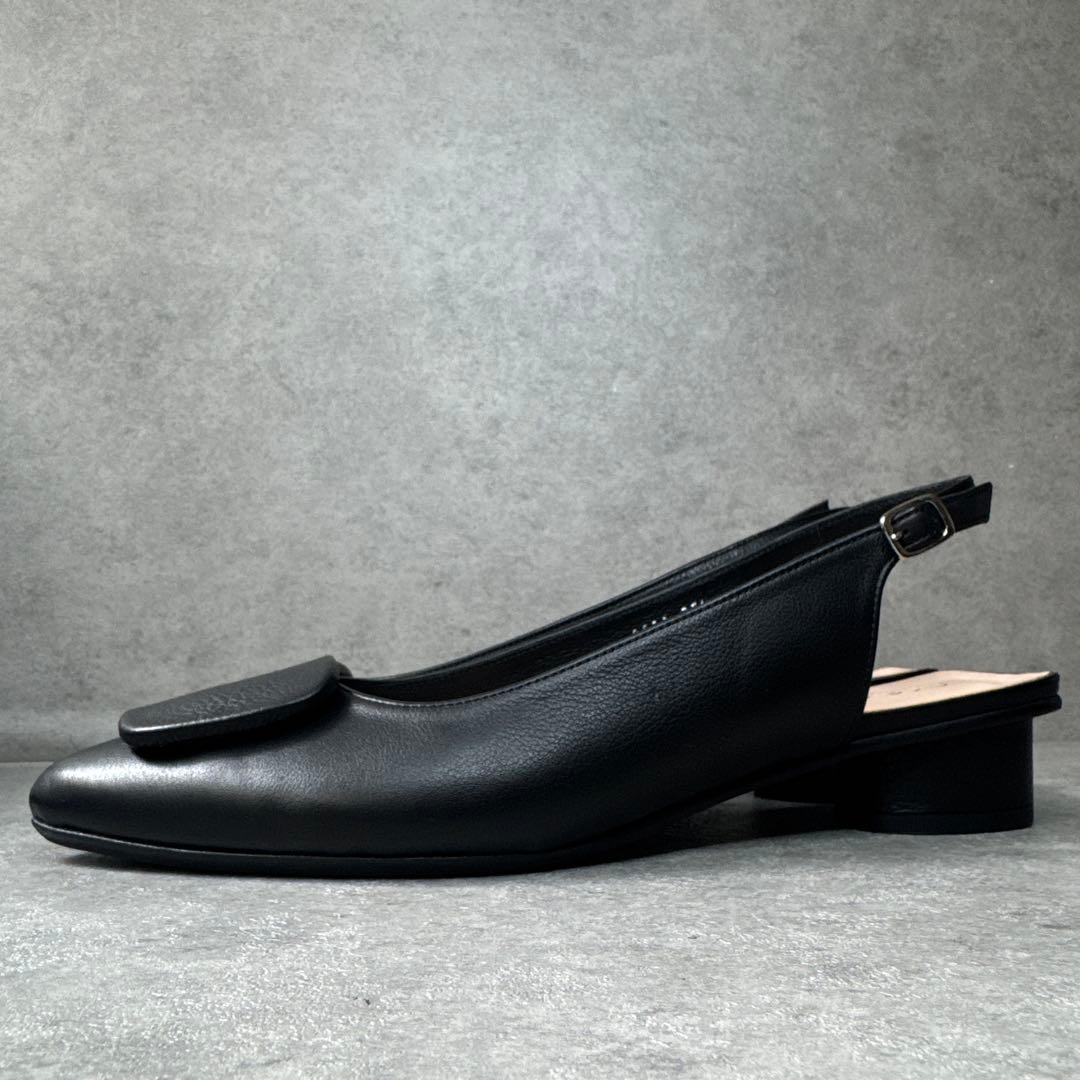 新品！グランデグランデ　26.5 ミュール　ポインテッド　ビジューレザーパンプス