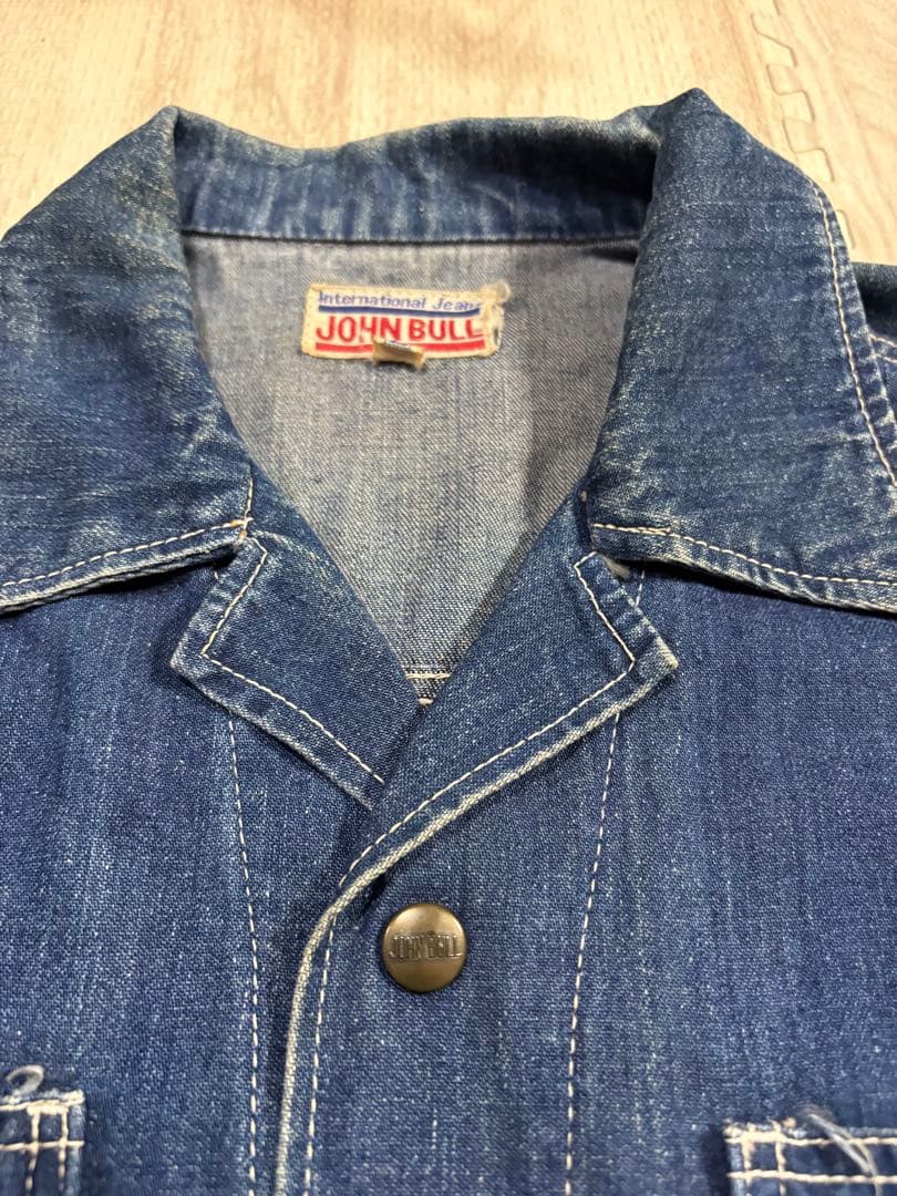 70s 80s ジョンブル ビンテージ デニム カバーオール ジャケット L