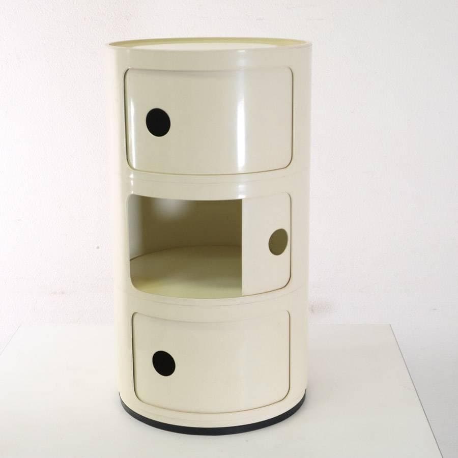 カルテル コンポニビリ ラウンドチェスト 3段 ホワイト アンナ・カステッリ