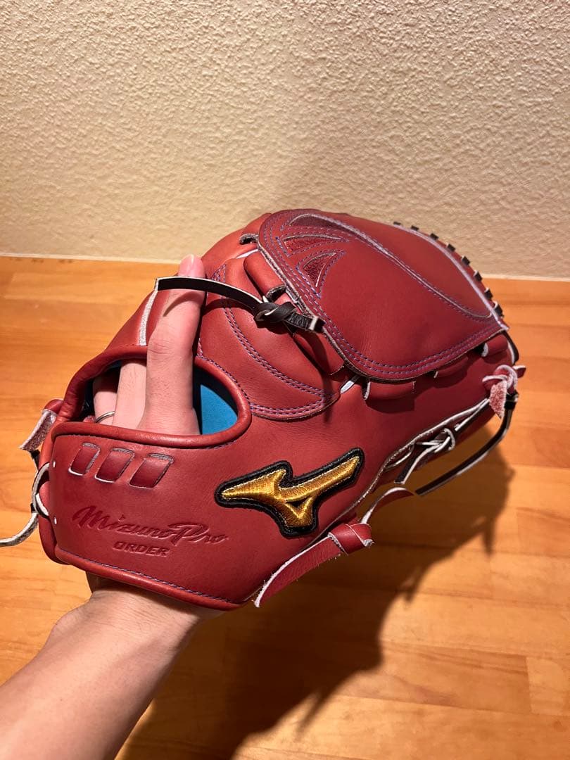 ミズノプロ オーダー 軟式 投手用 グローブ ボルドー 革質良好 即戦力