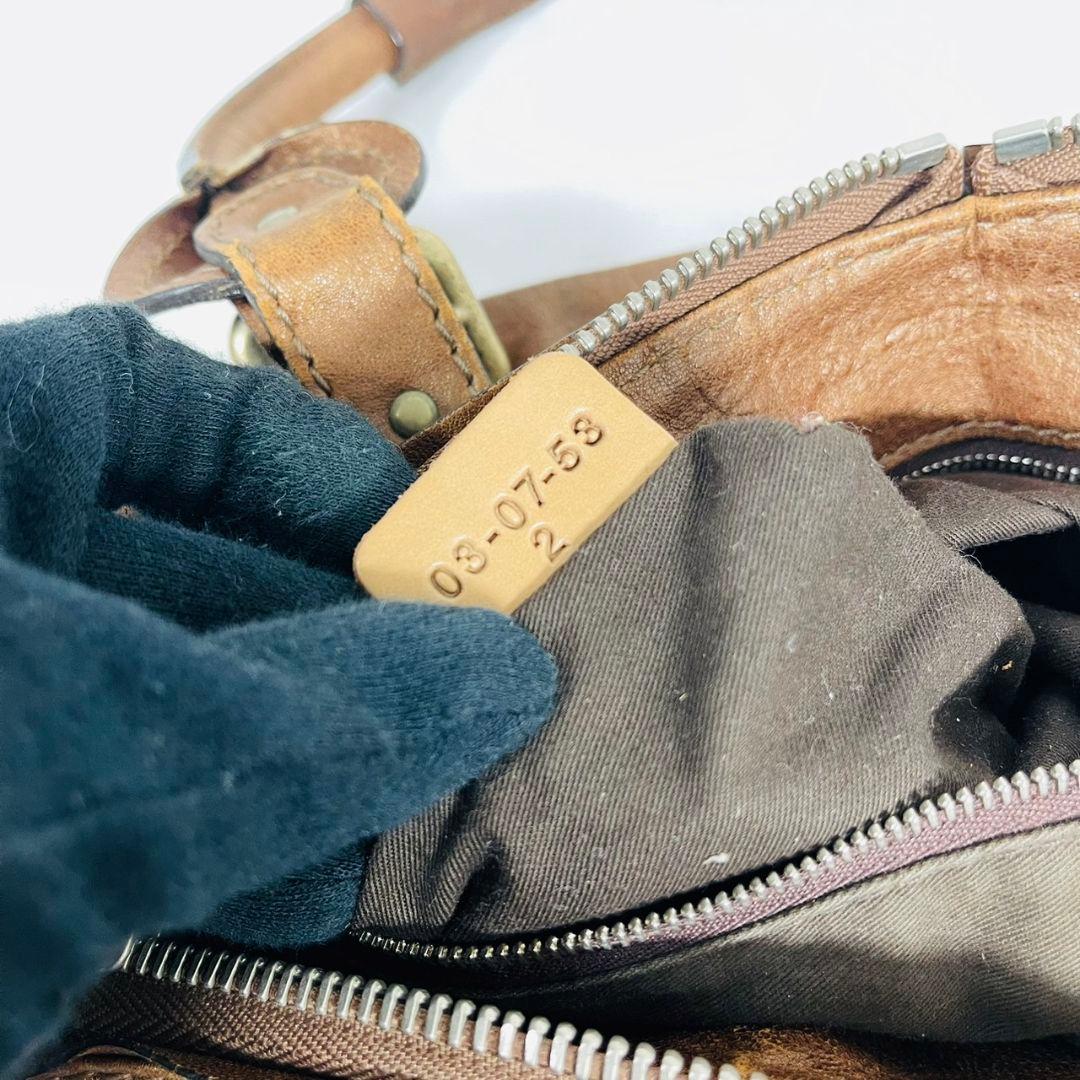 希少 Chloé クロエ パディントン レザー ハンドバッグ パドロック 茶