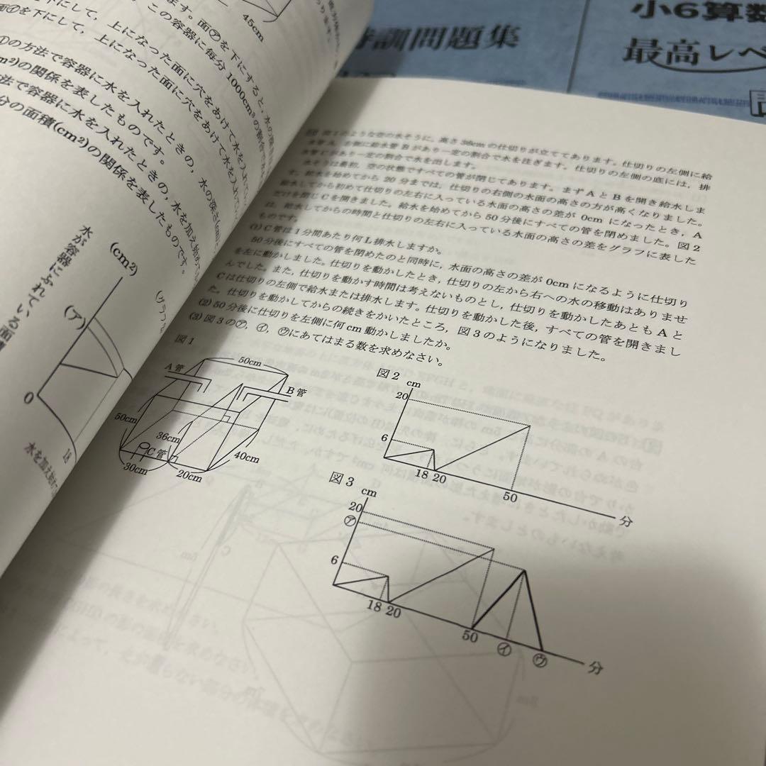 ㉔た　浜学園　小6 算数　最高レベル特訓問題集　第1講座　第1-3分冊