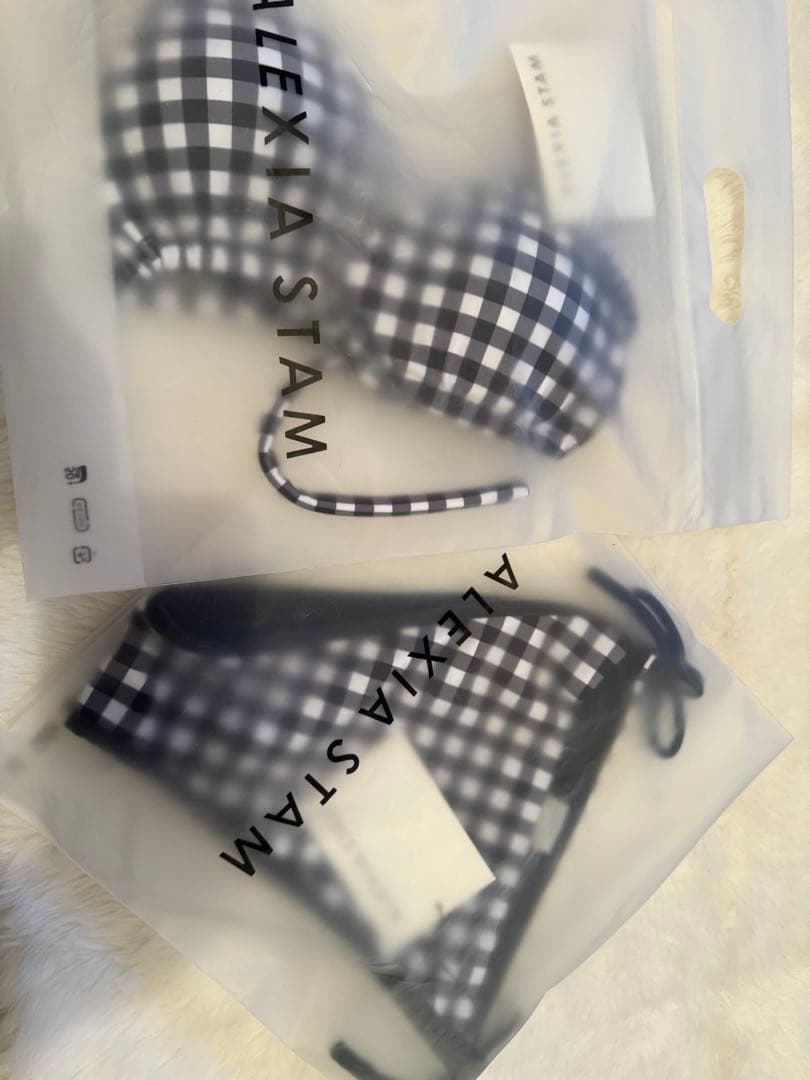 【ニコ☺︎】新品未使用♡ALEXIA STAN/黒ギンガムチェックビキニ