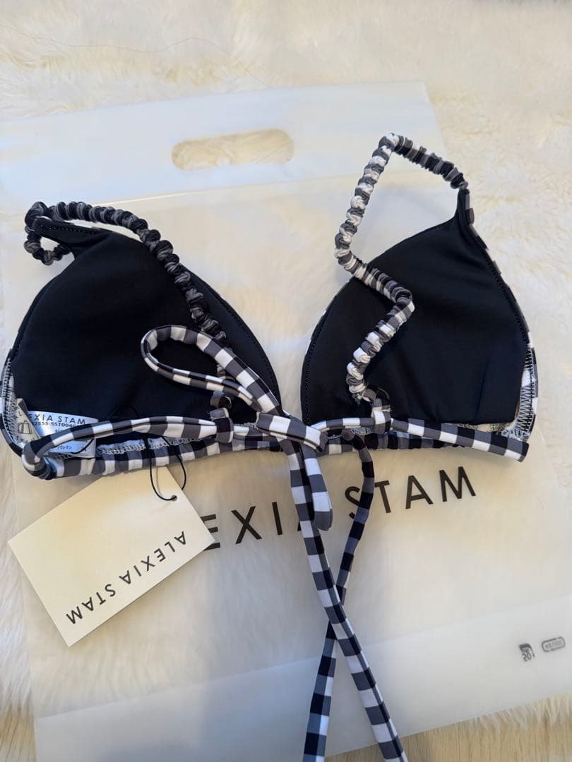 【ニコ☺︎】新品未使用♡ALEXIA STAN/黒ギンガムチェックビキニ