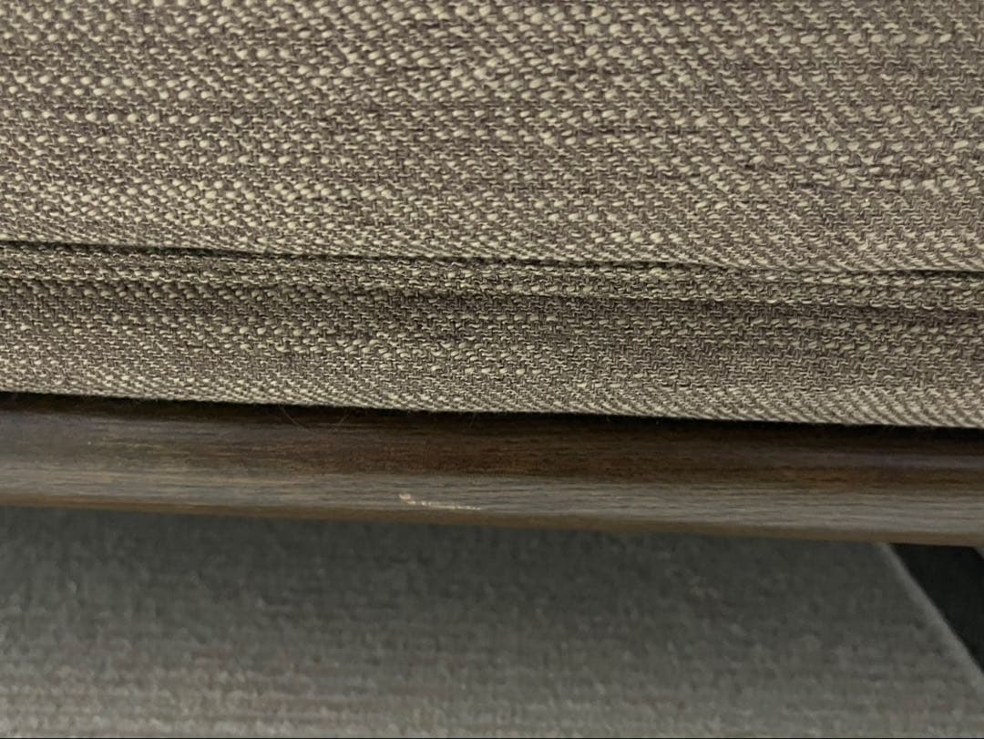 ニトリ　一回使用　3人掛け布張りソファ(コウテイ3DR-DMO) ダークモカ