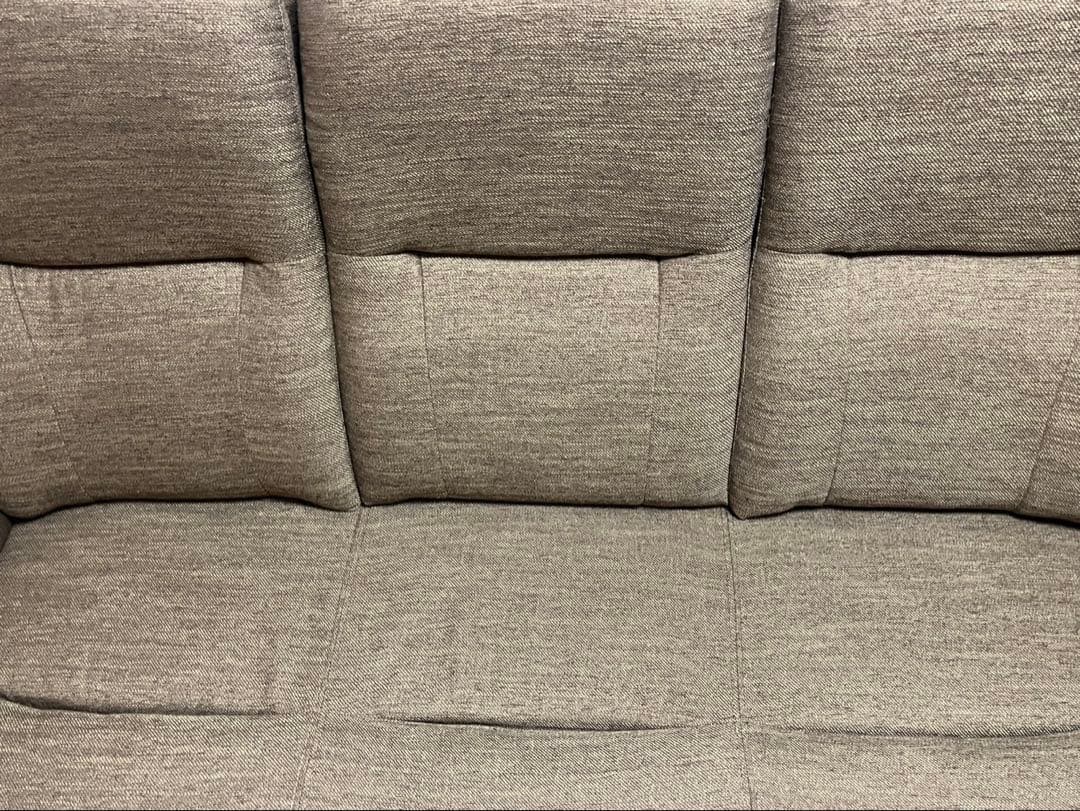 ニトリ　一回使用　3人掛け布張りソファ(コウテイ3DR-DMO) ダークモカ